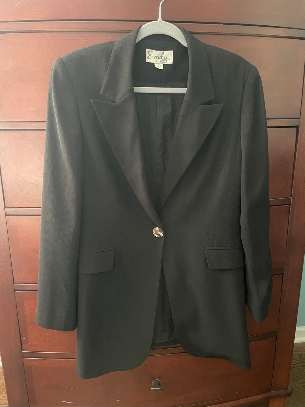 Emily Black Single-Button Tailored Blazer